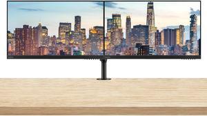 Lenovo ThinkVision E24 24-inch 1920 x 1080 LED Backlit Full HD LCD Monitor, 2-Pack Bundle with HDMI, VGA, DisplayPort, Integrated Speakers, Desk Mount Dual Monitor Stand