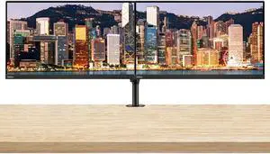 Lenovo ThinkVision E27q 27-inch 2560 x 1440 LED Backlit Quad HD LCD Monitor, 2-Pack Bundle with HDMI, DisplayPort, Integrated Speakers, Desk Mount Dual Monitor Stand