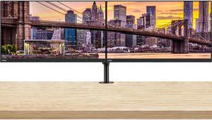 Lenovo ThinkVision E28u 28-inch 3840 x 2160 LED Backlit 4K Ultra HD LCD Monitor, 2-Pack Bundle with HDMI, DisplayPort, Integrated Speakers, Desk Mount Dual Monitor Stand