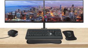 HP P27 G5 27-inch 1920 x 1080 Full HD Edge LED LCD Monitor, 2-Pack Bundle with HDMI, VGA, & DisplayPort, Dual Monitor Stand, USB-C Dock, MK540 Wireless Keyboard & Mouse, Gel Mouse & Wrist Pad