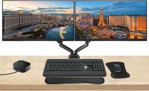 HP P32u G5 32 2560 x 1440 QHD Edge LED LCD Monitor, 2-Pack Bundle with Built-in Speakers, HDMI, DisplayPort, Dual Monitor Stand, USB-C Dock, MK540 Wireless Keyboard & Mouse, Gel Mouse & Wrist Pad