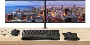 HP P27 G5 27-inch 1920 x 1080 Full HD Edge LED LCD Monitor, 2-Pack Bundle with HDMI, VGA, and DisplayPort, Dual Monitor Stand, USB-C Dock, MK270 Wireless Keyboard & Mouse, Gel Mouse & Wrist Pad