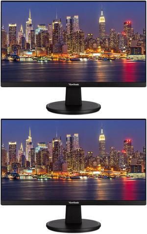 ViewSonic VA2447-MH 24-inch 1920x1080 Full HD LCD IPS Monitor, 2-Pack Bundle with Ultra-Thin Bezel, FreeSync, Eye Care, HDMI, VGA, Speakers