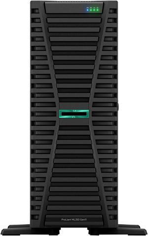 HPE ProLiant ML350 Gen11 4U Tower Server Bundled With Dual Xeon 4410y 12-Core 2GHz, 256GB DDR5 Memory, 7.68TB Enterprise SAS 12Gb/s SSD Storage, RAID, Dual Power iLO and Windows Server 2022 Standard