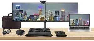 HP ProBook 450 G10 15.6" i5, 8GB RAM, 256GB SSD, Bundle with 2 x EliteDisplay E24 24" Monitors, Dual Stand, USB-C Dock, MK670 Wireless Keyboard and Mouse, Gel Pad, Webcam, Headphones, Bag HP ProBook 450 G10 15.6" i5, 8GB RAM, 256GB SSD, Bundle with 2 x EliteDisplay E24 24" Monitors, Dual Stand, USB-C Dock, MK670 Wireless Keyboard and Mouse, Gel Pad, Webcam, Headphones, Bag