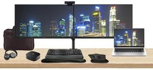 HP ProBook 445 G10 14" Ryzen 5, 16GB RAM, 256GB SSD, Bundle with 2 x EliteDisplay E27 27" Monitors, Dual Stand, USB-C Dock, MK670 Wireless Keyboard and Mouse, Gel Pad, Webcam, Headphones, Bag HP ProBook 445 G10 14" Ryzen 5, 16GB RAM, 256GB SSD, Bundle with 2 x EliteDisplay E27 27" Monitors, Dual Stand, USB-C Dock, MK670 Wireless Keyboard and Mouse, Gel Pad, Webcam, Headphones, Bag