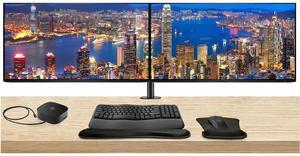 HP Z Display Z32k G3 32 inch 4K Ultra HD 3840 x 2160 LED-Backlit LCD IPS Monitor, 2-Pack Bundle with HDMI, USB Hub, DisplayPort, USB-C, Ethernet, Stand, MK670 Wireless Keyboard and Mouse, Wrist Pad