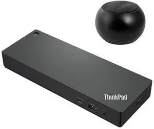 Lenovo ThinkPad Universal Thunderbolt 4 Dock 100W 4K Support, HDMI, USB-C, DisplayPort, Bundled with Bluetooth Boost U Speaker with Built-in Mic, 5 Hour Playback
