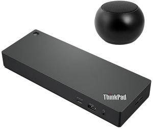 Lenovo ThinkPad USB-C Dock and Mini Speaker, For T-Series Gen 1-3, E-Series Gen 1-5, L-Series Gen 1-3, P1 Gen 1-5, P-Series Gen 1-3, X-Series Gen 1-3, X1-Series Gen 8-10, Yoga, Z-Series Gen 1-2