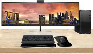HP Workstation Bundle Z2 G9 Tower i7, 16GB RAM, 512GB SSD, Windows 11 Pro, 549pm 49" Curved DQHD Monitor, and MK650 Wireless Keyboard & Mouse with Gel Pad HP Workstation Bundle Z2 G9 Tower i7, 16GB RAM, 512GB SSD, Windows 11 Pro, 549pm 49" Curved DQHD Monitor, and MK650 Wireless Keyboard & Mouse with Gel Pad