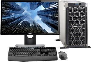 Dell PowerEdge T340 Dental Imaging Tower Server Including, Windows 2016 STD OS, 24" Monitor, Keyboard, Mouse, Intel Xeon E-2124 4-Core 3.3GHz 8MB, 32GB DDR4 RAM, 16TB HDD, RAID, 3 Years Warranty