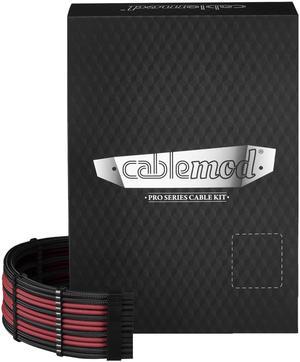 CableMod PRO ModMesh E-Series G3 / G2 / P2 / T2 Cable Kit - BLACK / BLOOD RED