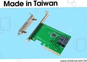 Innocard PCIe x8 Gen3 to Mini SAS HD (SFF-8643) 8-Lane Adapter