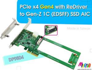 PCIe x4 Gen4 with ReDriver & Hot Plug controllers for EDSFF 1C