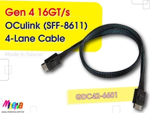 SFF-8611 to SFF-8611/PCIe Gen 4 16 GT/s Cable, 50cm SFF-8611 to SFF-8611/PCIe Gen 4 16 GT/s Cable, 50cm