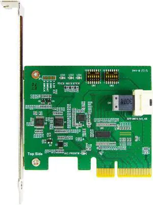 PCIe x4 Gen4 with ReDriver to MiniSAS-HD(SFF-8673) 4X AIC PCIe x4 Gen4 with ReDriver to MiniSAS-HD(SFF-8673) 4X AIC