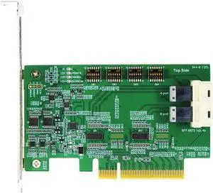 PCIe x8 Gen4 with ReDriver to SFF-8673 8x(Mini SAS HD), signals ESD protection