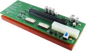 OCulink 8i (SFF-8611) dual port PCIe 4.0 to PCIe x16 with +12V, 3.3V, 3.3Vaux Hot Swap Power Controllers