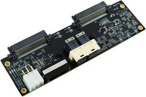SFF-8673 1x2, 4X PCIe 4.0 to U.2 dual port with Hot Swap Power
