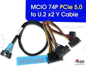 SFF-TA-1016 PCIe 5.0 to U.2(SFF-8639) Dual port, 50cm Cable