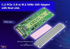 SFF-8639 PCIe 5.0 to M.2 with 3.3V Hot plug Power