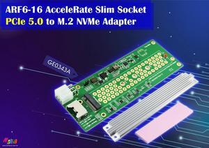 AcceleRate Right-Angle Slim Socket to M.2 with 3.3V Hot plug Power