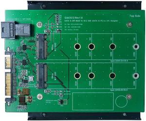 Mini SAS HD (SFF-8643) to M.2 NVMe SSD & 
SATA III to M.2 (SATA Interface) SSD Adapter with 3.5" Frame Bracket