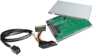 Innocard U.2 (SFF-8639) to Mini SAS HD (SFF-8643) Cable with U.2 to M.2 NVMe SSD Converter