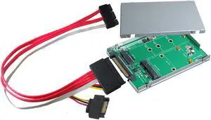 Innocard BU285F U.2 (SFF-8639) to M.2 NVMe SSD Coverter & SATA Express to M.2 (SATA Interface) SSD & mSATA SSD Converter with 2.5" Aluminum Enclosure