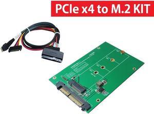 U.2 (SFF-8639) to M.2 NVMe SSD Converter with U.2 (SFF-8639) to SlimSAS (SFF-8654) Cable