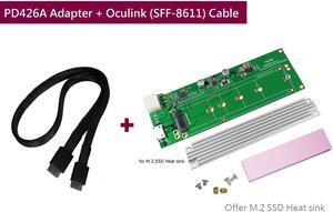 Innocard Oculink (SFF-8612) to M.2 / M.3 NVMe SSD Adapter with Oculink (SFF-8611) Cable