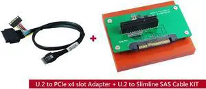Innocard U.2 to PCIe x4 Adapter with Slimline SAS to U.2 Cable KIT