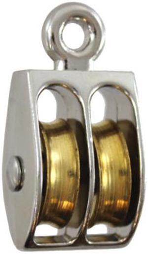 National, N223-420, 1", No Rust, Double Pulley, Fixed Eye