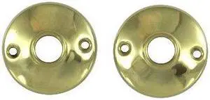 Tuff Stuff, 250, Pair Per Card, Brass Plated, 2-1/4" Small Door Knob Rosettes