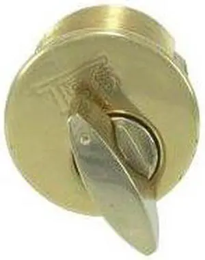Maxtech US3 Brass Finish 1" Mortise Cylinder Solid Brass Thumb Turn Thumbturn Cylinder