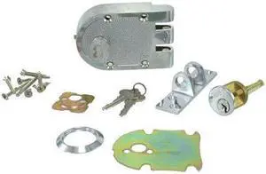 Em-D-Kay (Like Segal) Solid Bronze Jimmy Proof Deadlock Deadbolt Single Cylinder Lock Set Locksmith Quality Construction, Polished Chrome (US26) Finish, Boxed