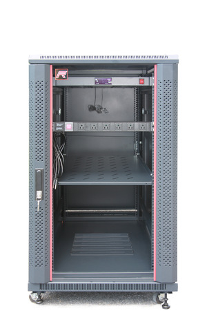 thumbnail image 2 of SYSRACKS 22U Wall-Mount Server Rack Enclosure – Locking, With PDU, Fan & Shelf 2 of 4