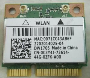 Genuine DW1705 Inspiron 15 3537 3521 3541 WiFi+Bluetooth Mini PCI-E Card C3Y4J