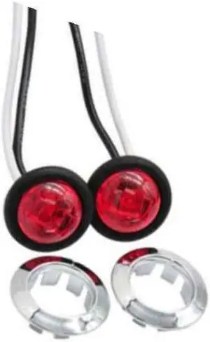 RoadPro 0.75in. LED Clearance & Side Marker Lights, 2-Pack Red RP534R2