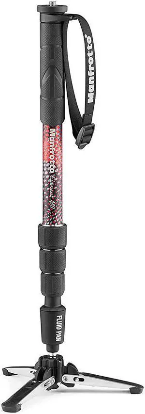 Manfrotto Element MII Video Aluminium Fluid Monopod, Slim and Lightweight, Loads up to 16kg, Foldable Fluid Base, 4 Sections, Twist Locks, for mirrorless and DSLR Cameras Manfrotto Element MII Video Aluminium Fluid Monopod, Slim and Lightweight, Loads up to 16kg, Foldable Fluid Base, 4 Sections, Twist Locks, for mirrorless and DSLR Cameras