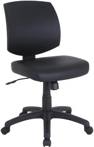 Lorell PVC Upholstery Task Chair - Black 84877