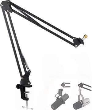 Sm7B And Mv7 Boom Arm, Heavy Duty Mic Arm Desk Mount Adjustable Suspension Mic Stand Compatible With Shure Sm7B And Shure Mv7 Vocal Dynamic Microphone For Podcasting, Recording, Live Streaming