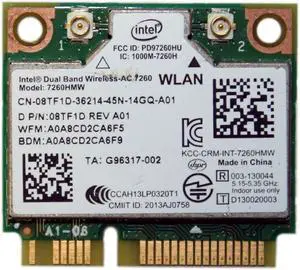 Genuine OEM Dell Latitude E7440 Dual Band Wireless Mini Wifi Card 7260HMW - 8TF1D NMTXR