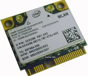DELLOEM Genuine  ULTRABOOK XPS 13 L321X 13.3" WIRELESS WIFI CARD 62230ANHMW XXG96 0XXG96