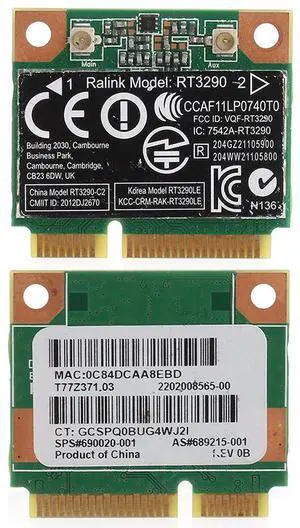 HP Envy 23-d044 23" Internal WiFi Wireless Card OEM RT3290 Grade A GLP HP Envy 23-d044 23" Internal WiFi Wireless Card OEM RT3290 Grade A GLP
