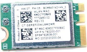HP 15-af171nr 15-af Wireless WiFi BT BlueTooth Card BCM943142YHN_2 792200-001