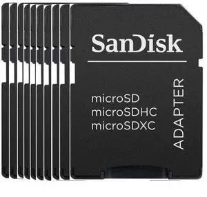10 x Black TF SanDisk Adapter microSD micro to SD SDHC SDXC fit 32GB 64GB 128GB 10 x Black TF SanDisk Adapter microSD micro to SD SDHC SDXC fit 32GB 64GB 128GB