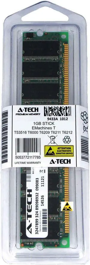 1GB DIMM EMachines T53516 T6000 T6209 T6211 T6212 T6216 PC3200 Ram Memory 1GB DIMM EMachines T53516 T6000 T6209 T6211 T6212 T6216 PC3200 Ram Memory
