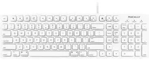Macally 103 Key Full-Size USB Keyboard with Short-Cut Keys Mkeye