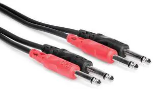 Hosa CPP-204 Dual 1/4 in TS to Same Unbalanced Stereo (4m/13ft)